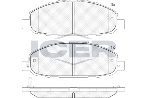 Front - Brake Pad - Icer - Nissan
