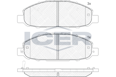 Front - Brake Pad - Icer - Nissan