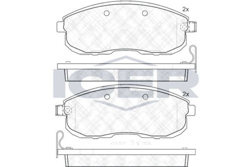 Front Brake Pad Set Icer Tiida (C12) 1.