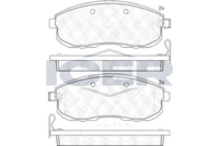 Front Brake Pad Set Icer Tiida (C12) 1.