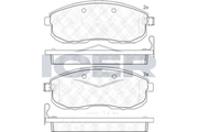 Front Brake Pad Set Icer Tiida (C12) 1.