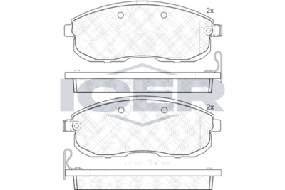 Front Brake Pad Set Icer Tiida (C12) 1.
