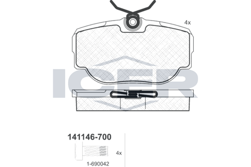 Brake Pad Set ICER