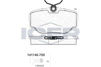Brake Pad Set ICER