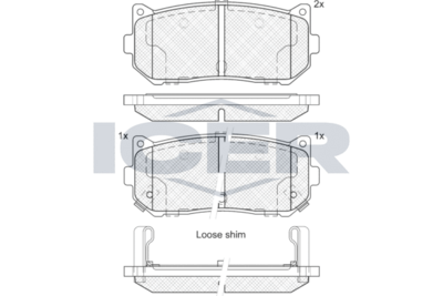 Rear - Brake Pad - Icer - Kia Carens