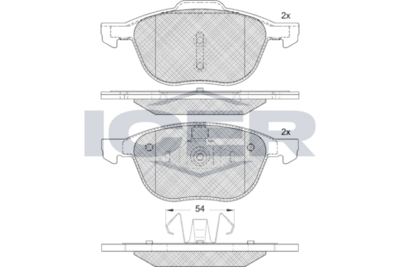 Brake Pad Set Front Icer Ford Focus