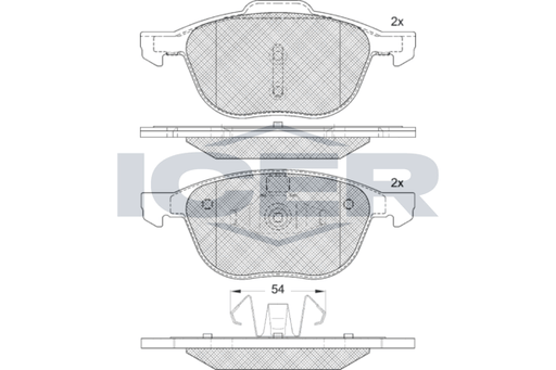 Brake Pad Set Front Icer Ford Focus