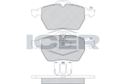 Front - Brake Pad - Icer - Opel Vectra B