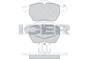Front - Brake Pad - Icer - Opel Vectra B