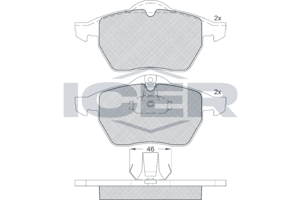 Front - Brake Pad - Icer - Opel Vectra B