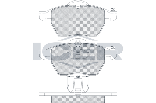 Front - Brake Pad - Icer - Opel Vectra B