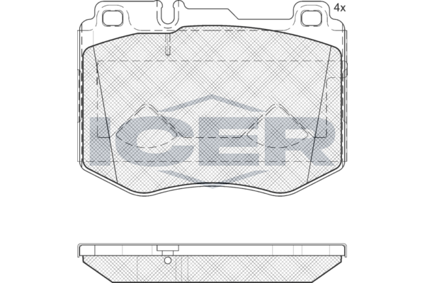 Front - Brake Pad - Icer Mercedes-Benz C