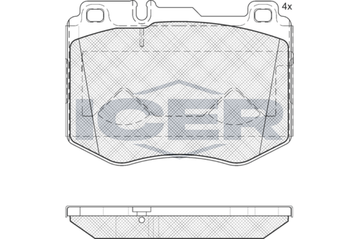 Front - Brake Pad - Icer Mercedes-Benz C