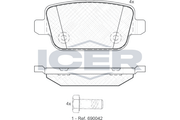 Brake Pad Set Rear Icer Volvo S80