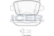 Brake Pad Set Rear Icer Volvo S80