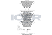 Brake Pad Set Front Icer Skoda Superb