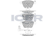 Brake Pad Set Front Icer Skoda Superb