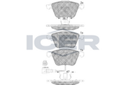 Brake Pad Set Front Icer Skoda Superb