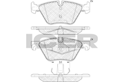 Front - Brake Pad - Icer -Bmw 5 (F10) 52