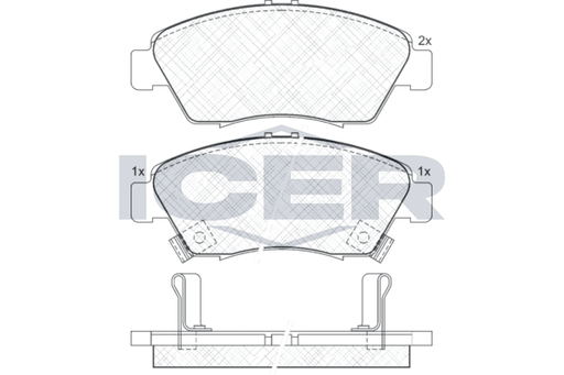 Brake Pad Set Front Icer Honda Civic