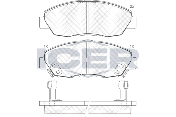 Brake Pad Set Front Icer Honda Accord
