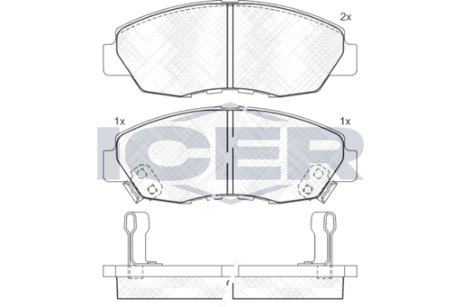 Brake Pad Set Front Icer Honda Accord