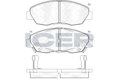 Brake Pad Set Front Icer Honda Accord