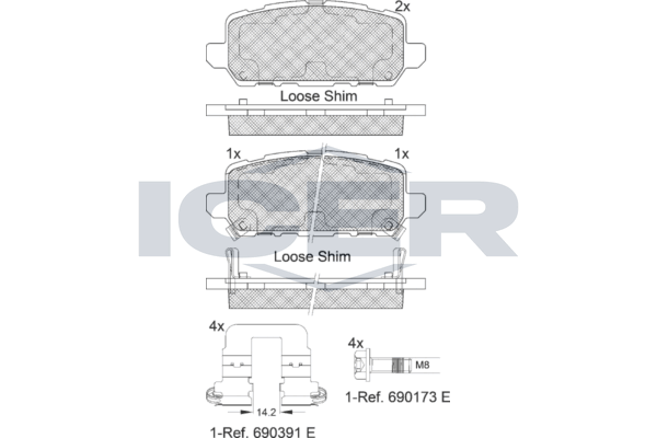 Brake Pad Set ICER