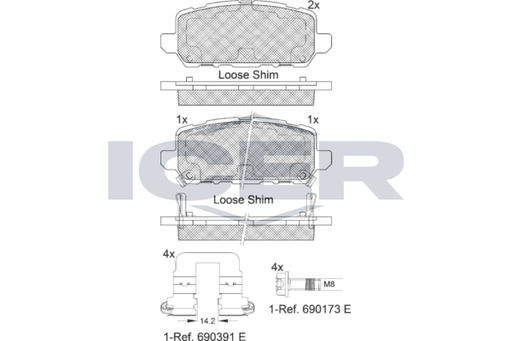 Brake Pad Set ICER