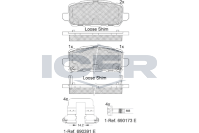 Brake Pad Set ICER