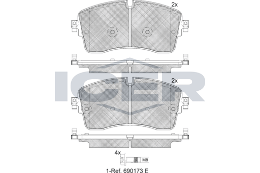 Brake pad,LAND ROVER DISCOVERY SPORT