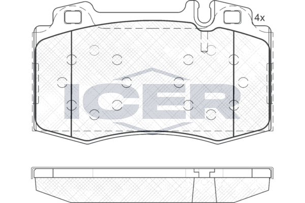 Front - Brake Pad - Icer Mercedes-Benz C