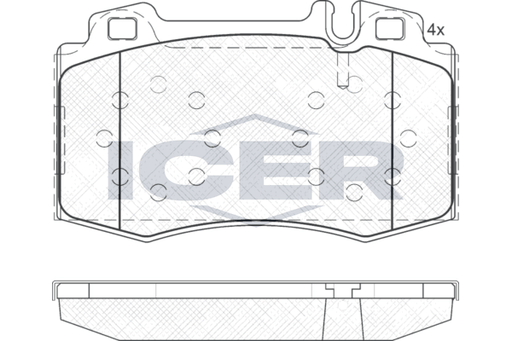 Front - Brake Pad - Icer Mercedes-Benz C
