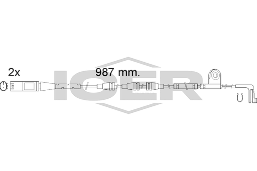 Warning Contact, brake pad wear (Braking System)