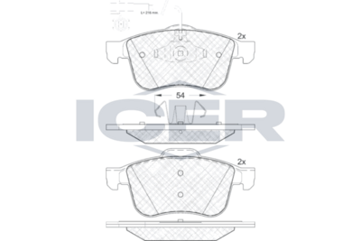 Brake Pads Front Axle Incl. Wear Warning