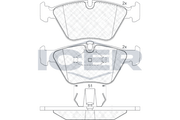 Front - Brake Pad - Icer - Bmw 325 E39 3