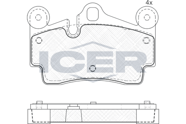 Brake Pad Set Rear Icer Vw Touareg