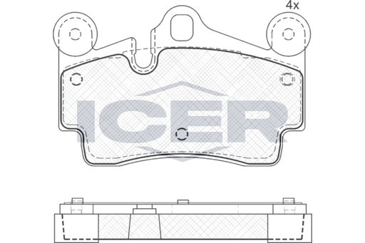 Brake Pad Set Rear Icer Vw Touareg