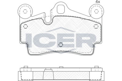 Brake Pad Set Rear Icer Vw Touareg