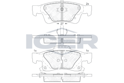 Rear - Brake Pad - Icer Dodge Durango (W