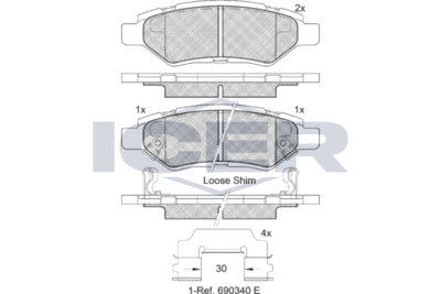 Brake Pad Set, disc brake (Braking System)
