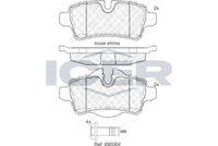 Rear Brake Pad Set Icer Mini (R56) Coope