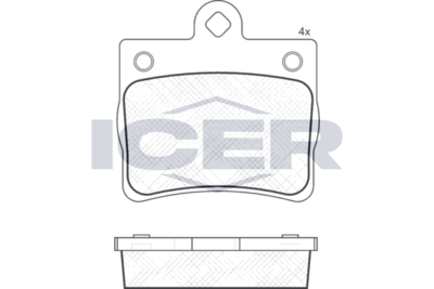Front - Brake Pad - Icer Mercedes-Benz C