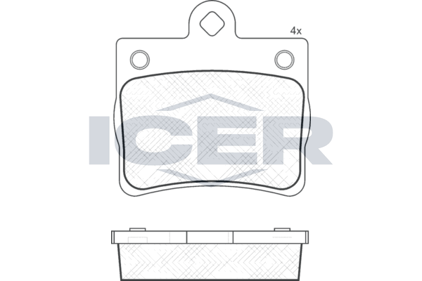 Front - Brake Pad - Icer Mercedes-Benz C