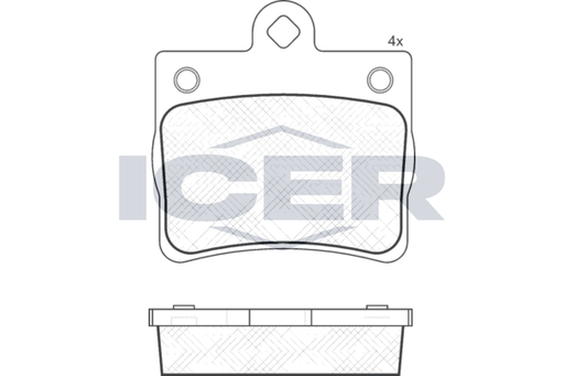 Front - Brake Pad - Icer Mercedes-Benz C