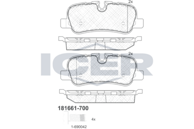 Brake Pad Set  LAND ROVER