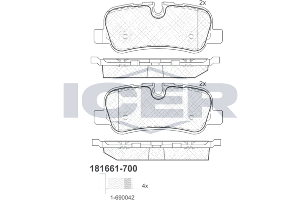 Brake Pad Set  LAND ROVER