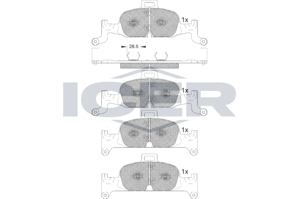 Brake Pad Set, disc brake (Braking System)