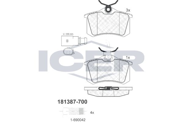 Brake Pad Set FORD