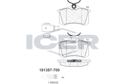 Brake Pad Set FORD